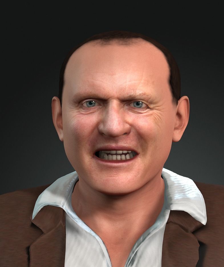 Anthony Hopkins 3D design Ready for animation 3D model 3D model_7