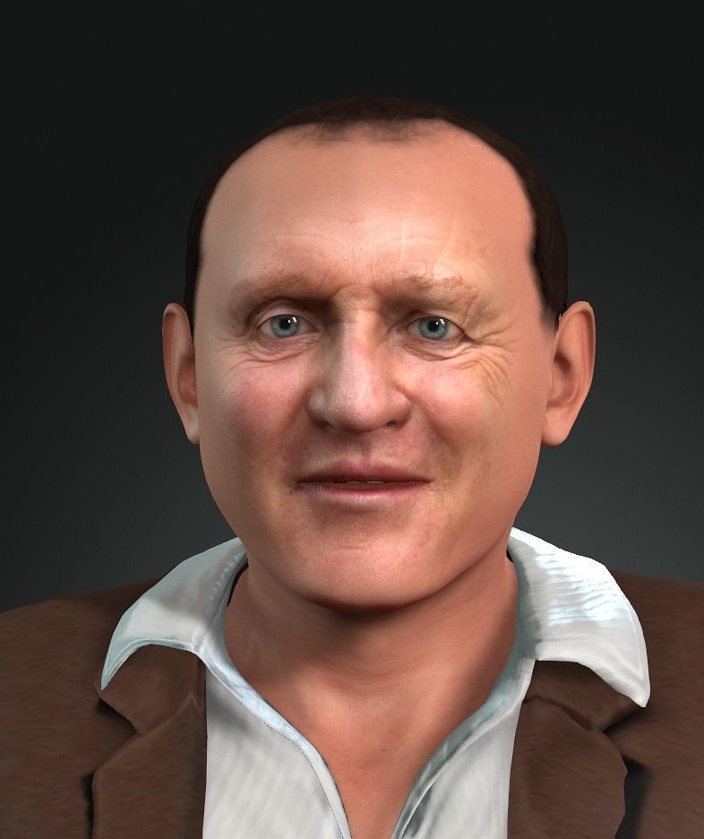 Anthony Hopkins 3D design Ready for animation 3D model 3D model_2