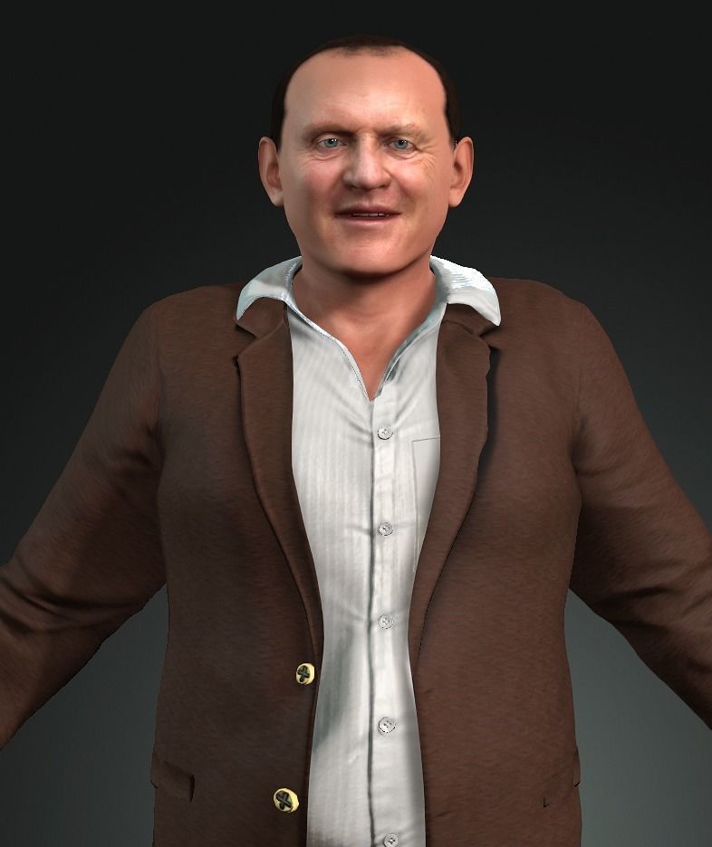 Anthony Hopkins 3D design Ready for animation 3D model 3D model_4