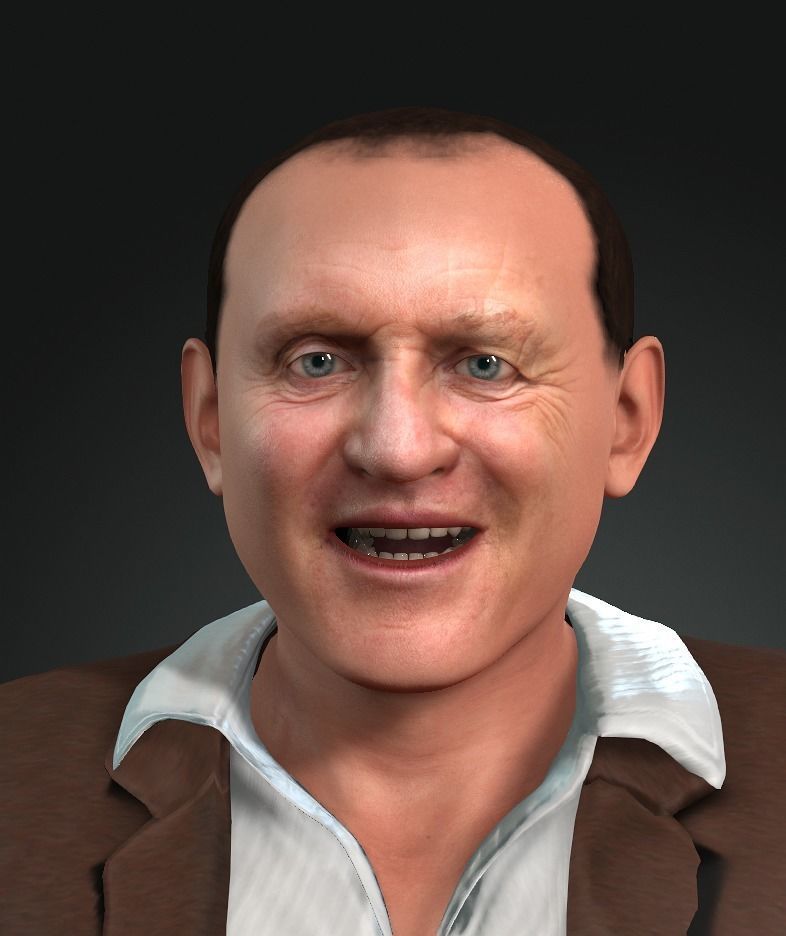 Anthony Hopkins 3D design Ready for animation 3D model 3D model_10