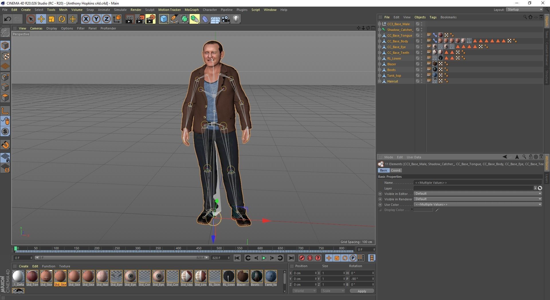 Anthony Hopkins 3D design Ready for animation 3D model 3D model_13