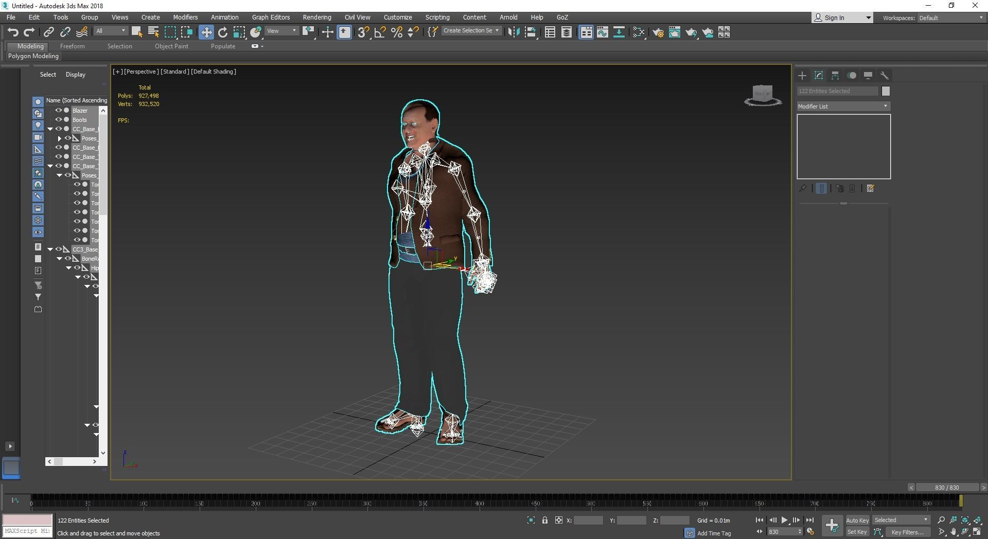 Anthony Hopkins 3D design Ready for animation 3D model 3D model_11