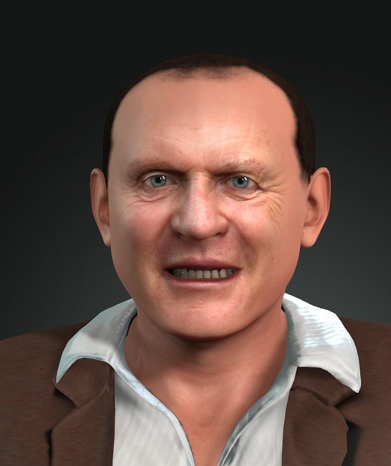 Anthony Hopkins 3D design Ready for animation 3D model 3D model_9