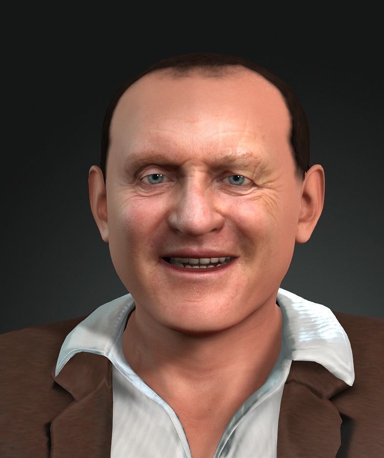 Anthony Hopkins 3D design Ready for animation 3D model 3D model_8