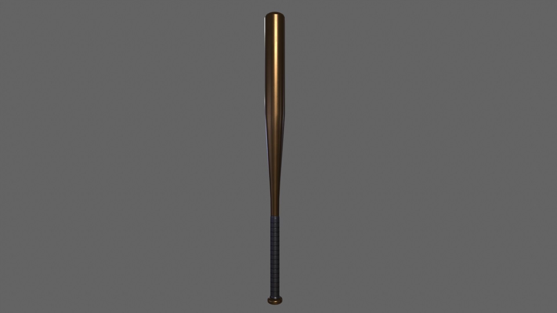 PBR Baseball Bat Brown Low-poly 3D model_10