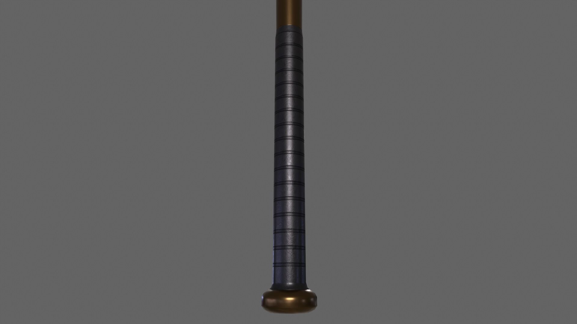 PBR Baseball Bat Brown Low-poly 3D model_14
