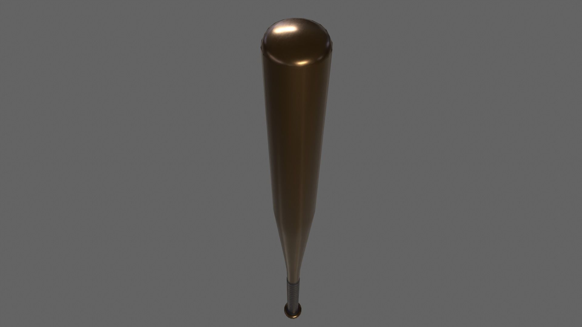 PBR Baseball Bat Brown Low-poly 3D model_12
