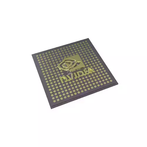 Nvidia CPU v1 001 Low-poly 3D model