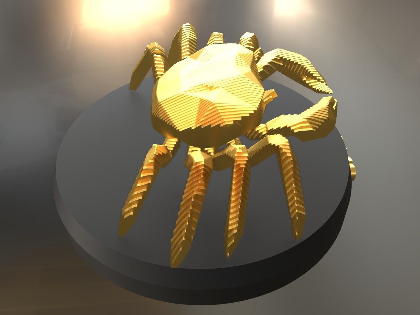 Parametric Crab Low-poly 3D model_1