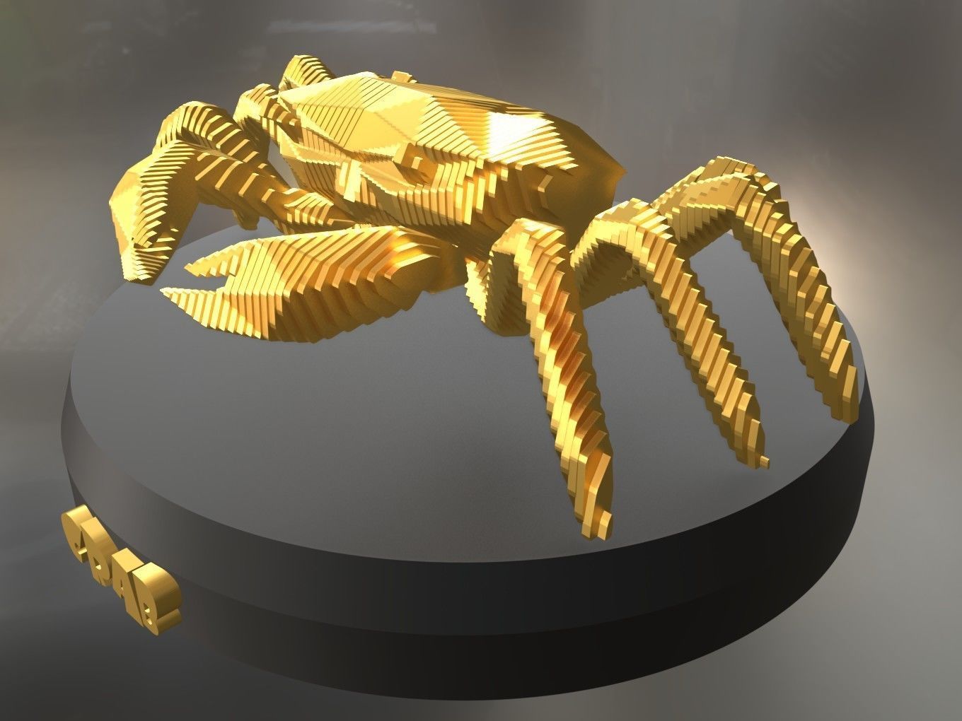 Parametric Crab Low-poly 3D model_5