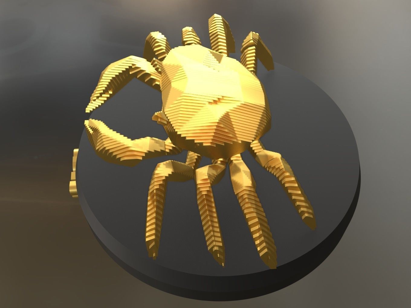 Parametric Crab Low-poly 3D model_4