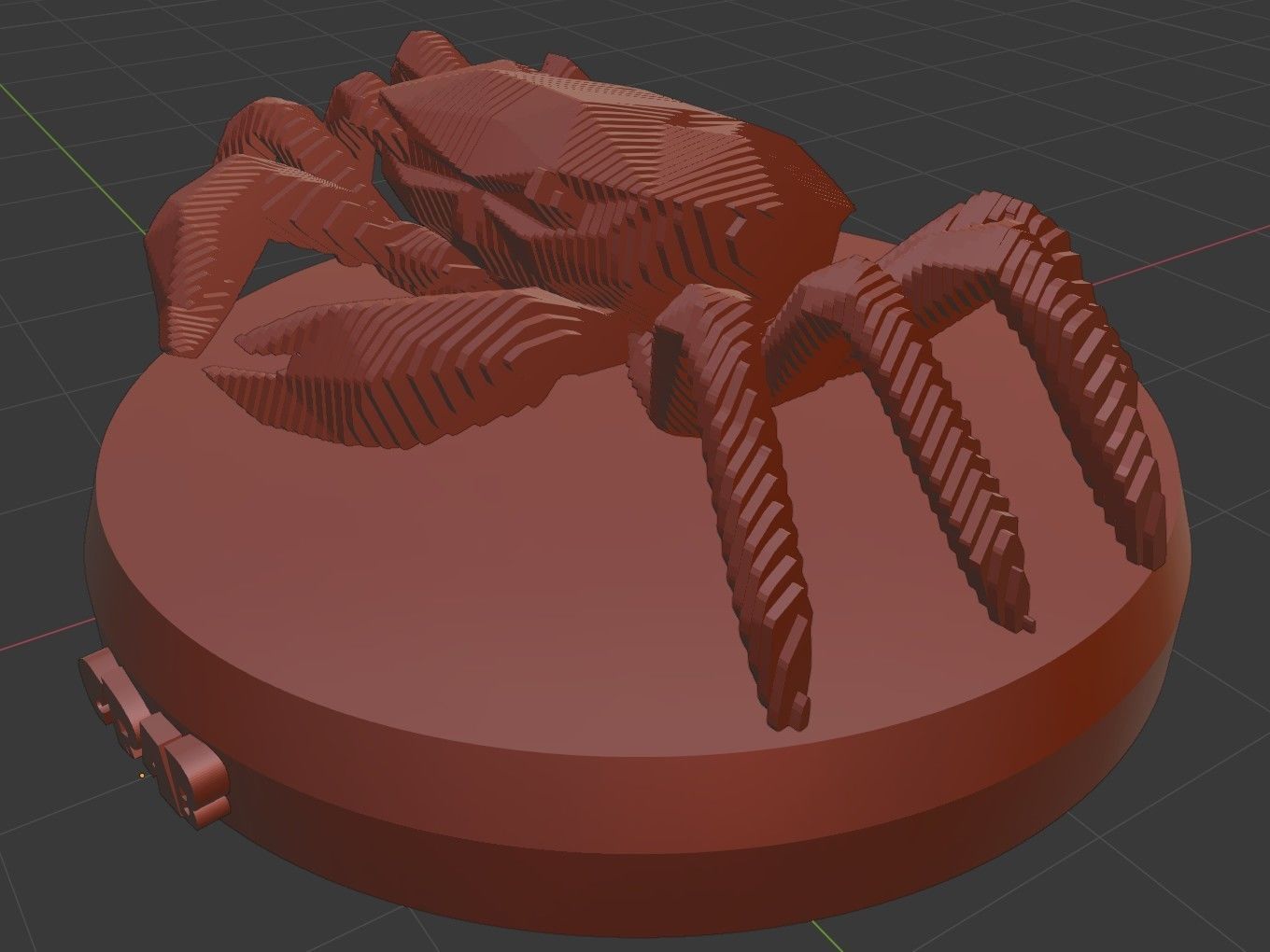 Parametric Crab Low-poly 3D model_9