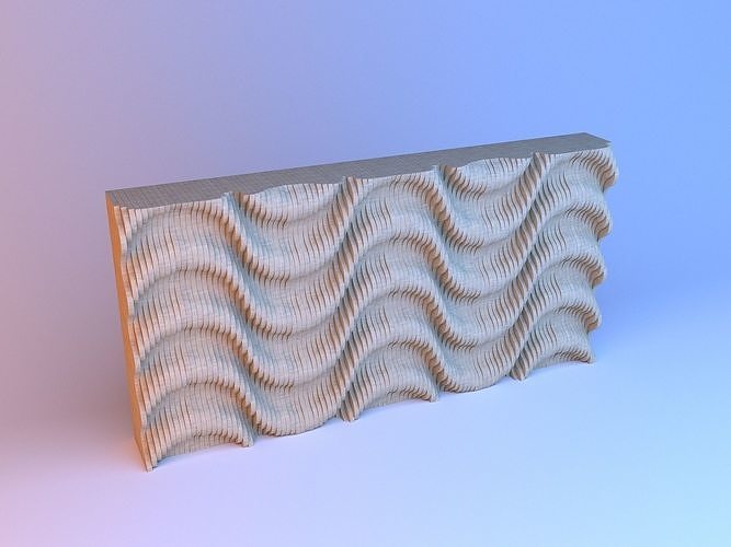 Parametric wall wood 3D model