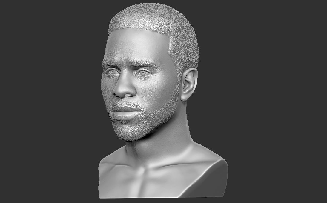 Jason Derulo bust 3D printing ready stl obj formats 3D print model_7