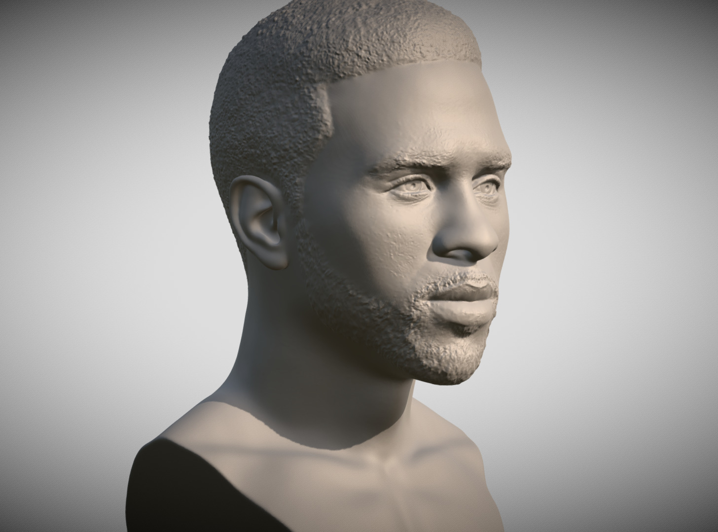 Jason Derulo bust 3D printing ready stl obj formats 3D print model_2