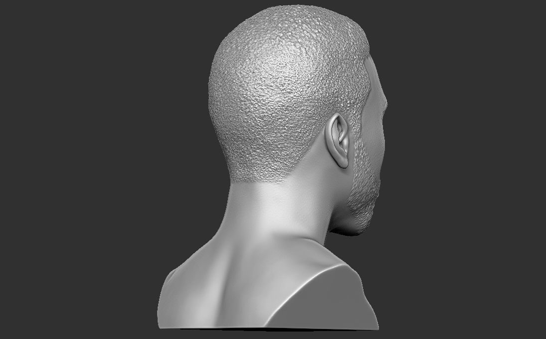 Jason Derulo bust 3D printing ready stl obj formats 3D print model_12