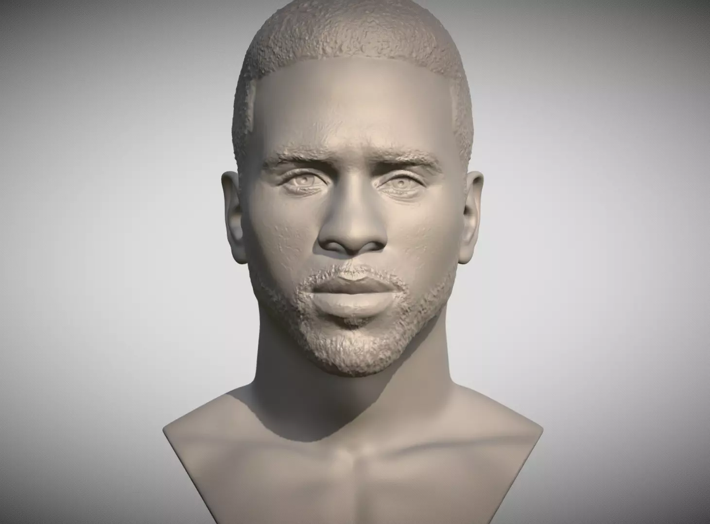 Jason Derulo bust 3D printing ready stl obj formats 3D print model_0