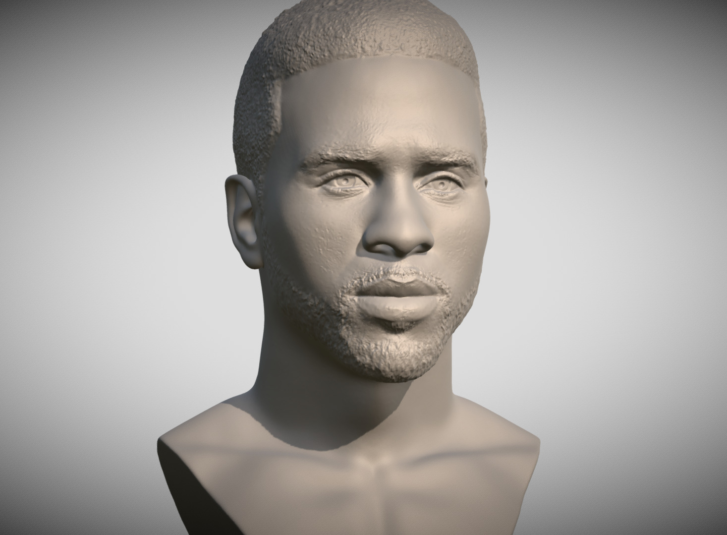 Jason Derulo bust 3D printing ready stl obj formats 3D print model_3