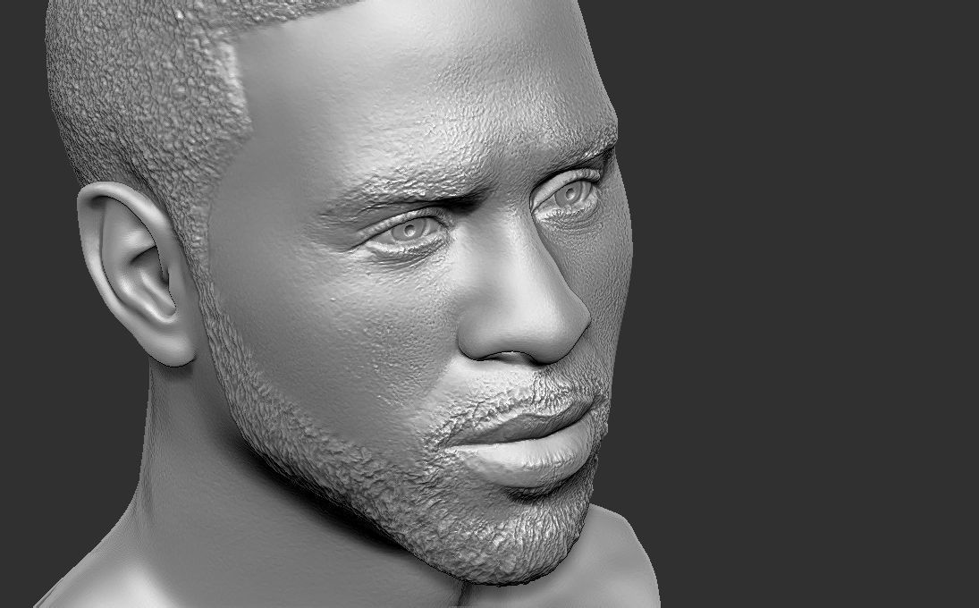 Jason Derulo bust 3D printing ready stl obj formats 3D print model_25