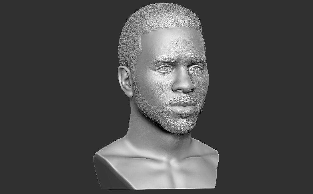 Jason Derulo bust 3D printing ready stl obj formats 3D print model_15