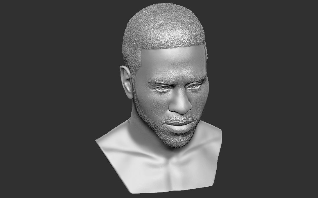 Jason Derulo bust 3D printing ready stl obj formats 3D print model_17