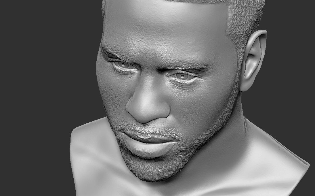 Jason Derulo bust 3D printing ready stl obj formats 3D print model_24