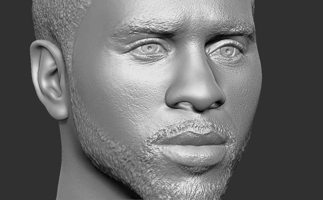 Jason Derulo bust 3D printing ready stl obj formats 3D print model_22