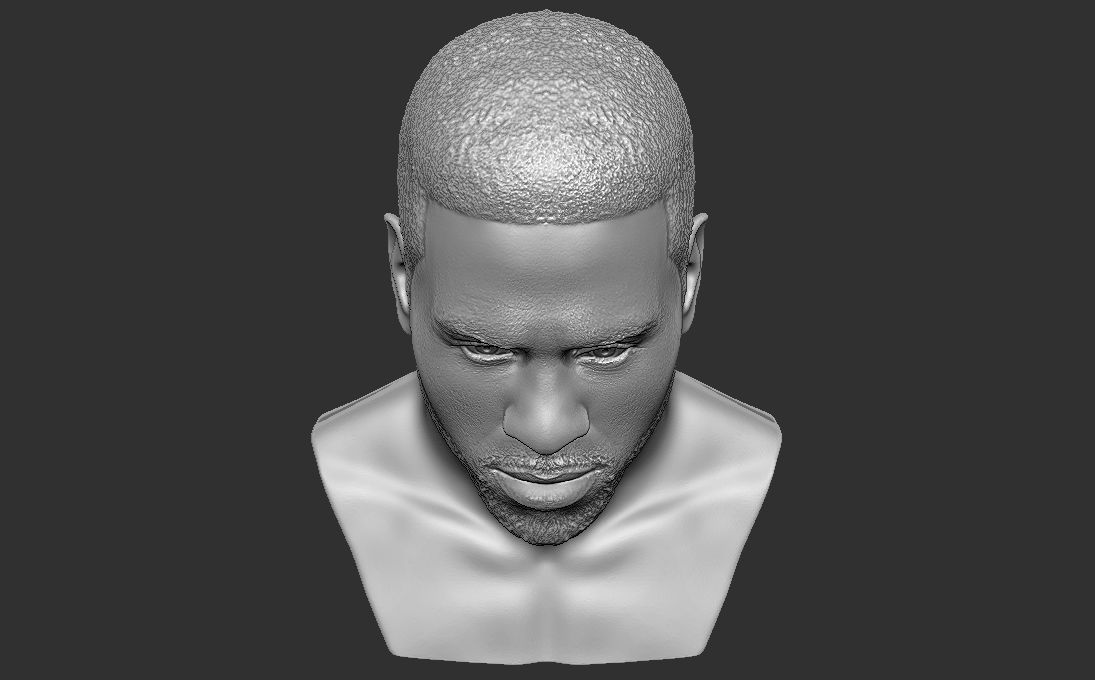 Jason Derulo bust 3D printing ready stl obj formats 3D print model_19