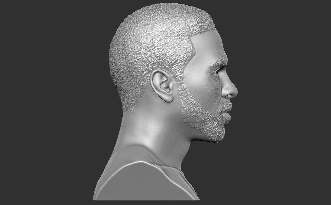 Jason Derulo bust 3D printing ready stl obj formats 3D print model_13