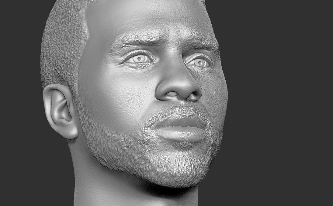 Jason Derulo bust 3D printing ready stl obj formats 3D print model_26