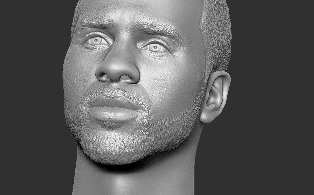 Jason Derulo bust 3D printing ready stl obj formats 3D print model_27