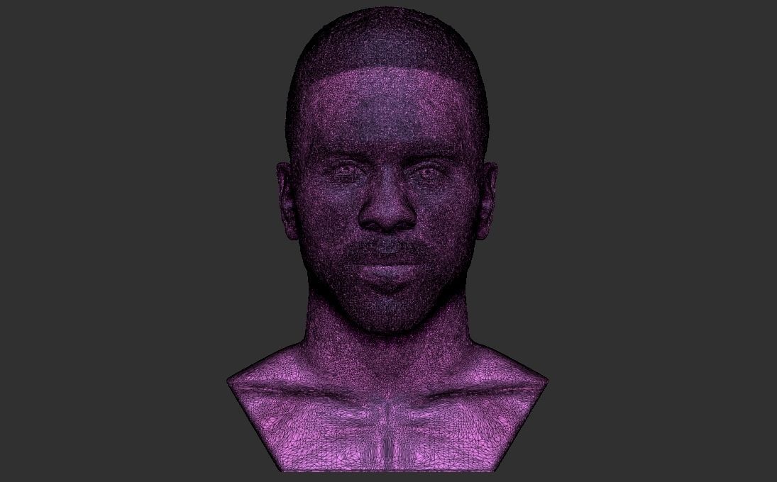 Jason Derulo bust 3D printing ready stl obj formats 3D print model_30