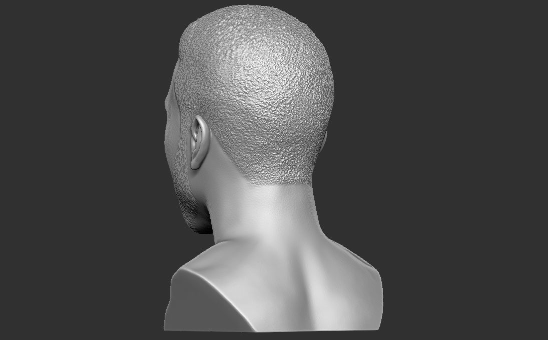 Jason Derulo bust 3D printing ready stl obj formats 3D print model_10