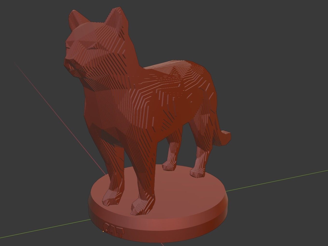 Parametric Cat Low-poly 3D model_9
