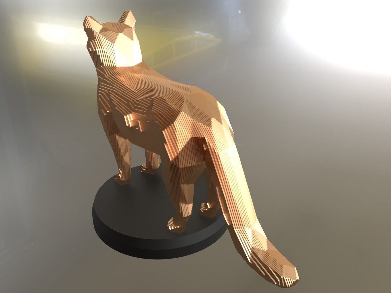 Parametric Cat Low-poly 3D model_3