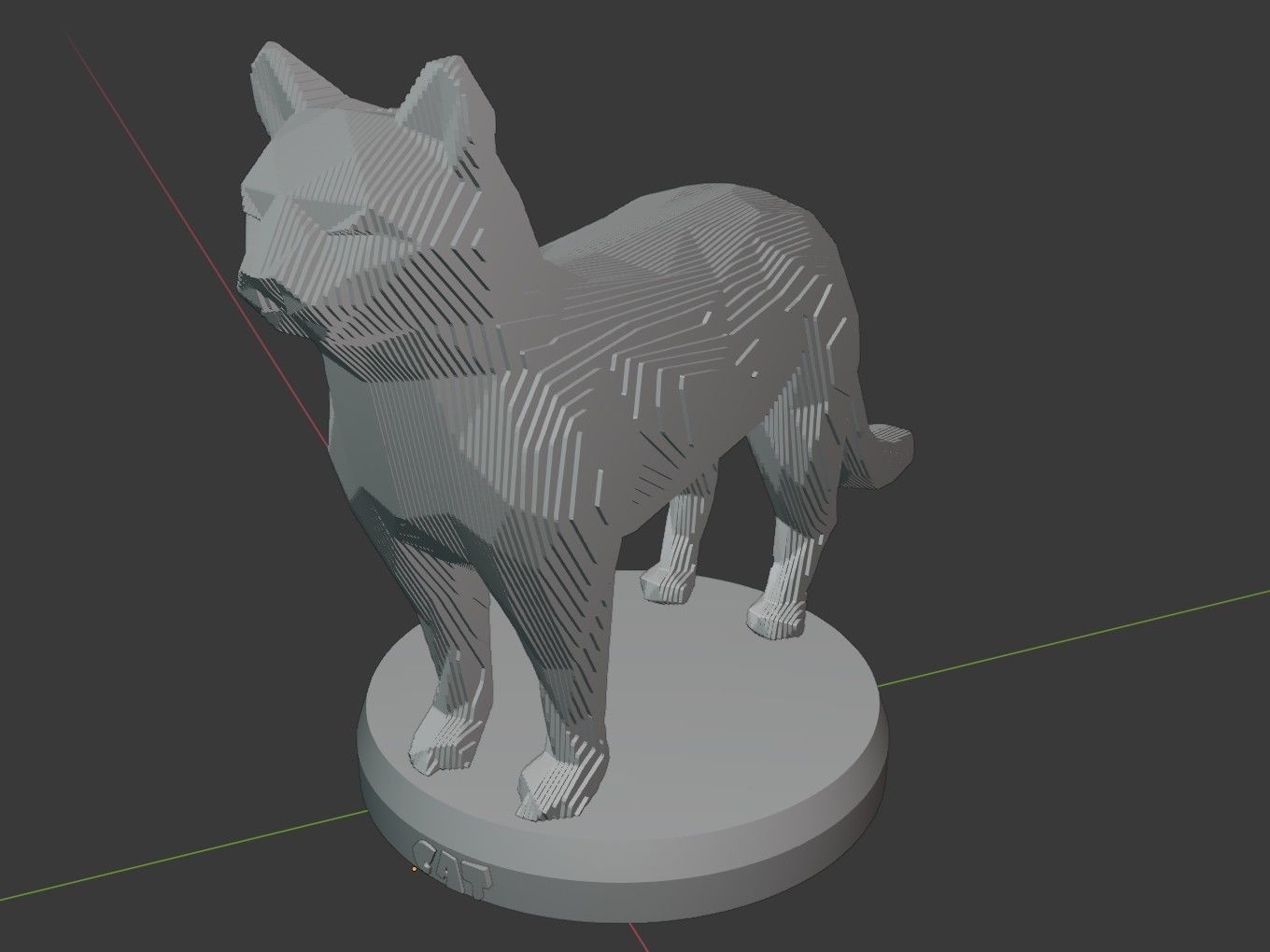 Parametric Cat Low-poly 3D model_6