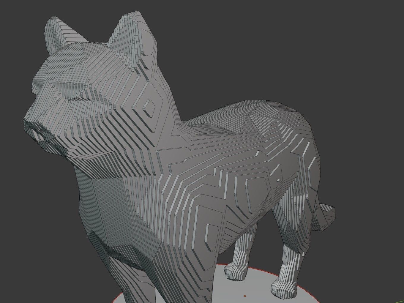 Parametric Cat Low-poly 3D model_7