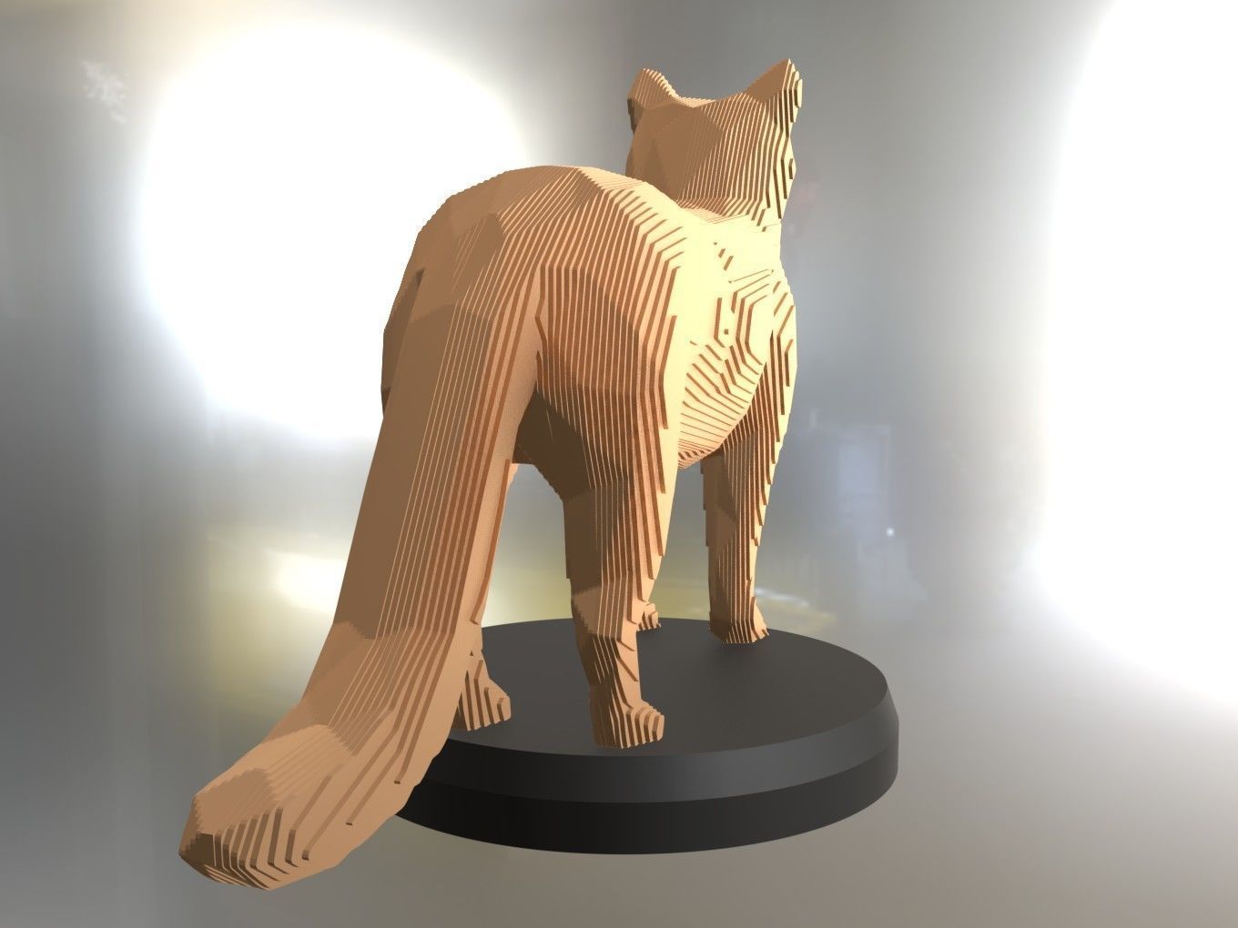 Parametric Cat Low-poly 3D model_2