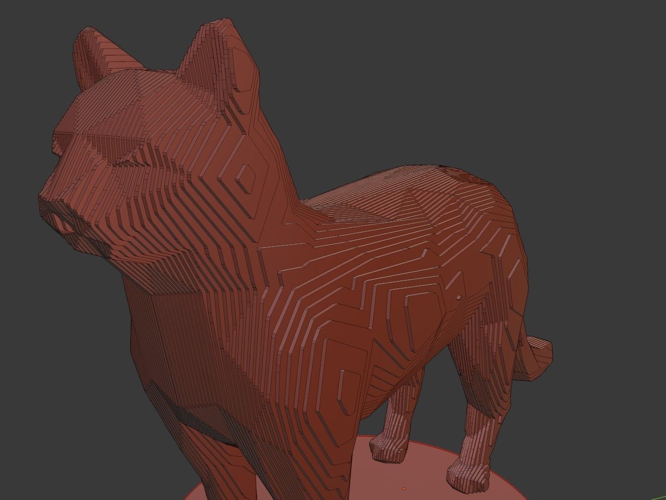 Parametric Cat Low-poly 3D model_8