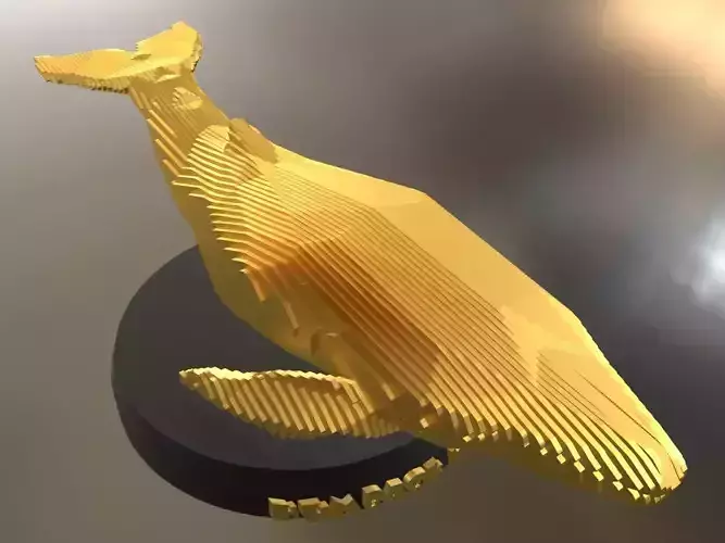 Parametric Humpback Whale Low-poly 3D model