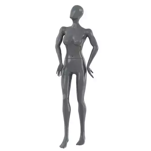 Female Gray Faceless Mannequin 82