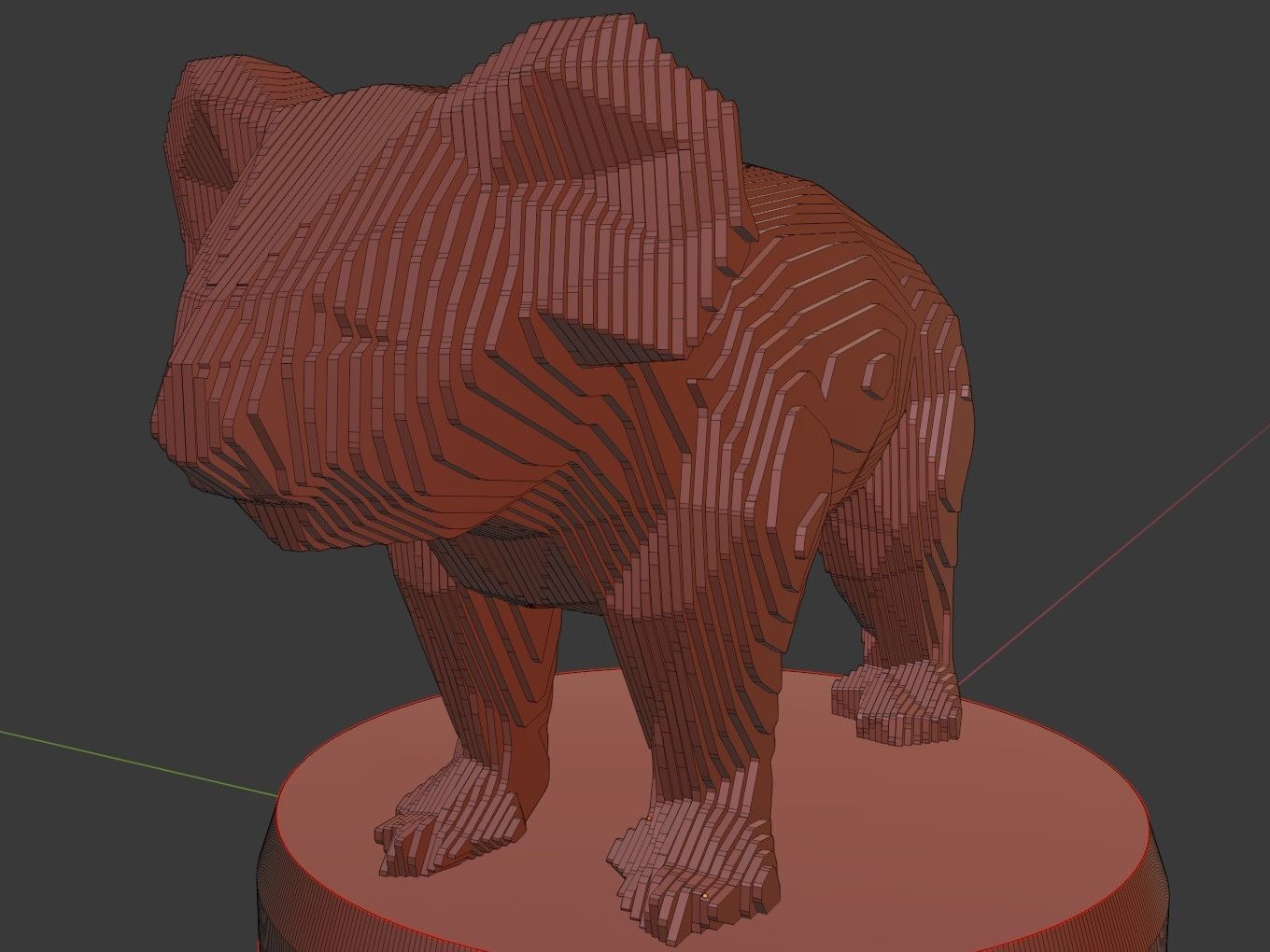 Parametric Koala Low-poly 3D model_8