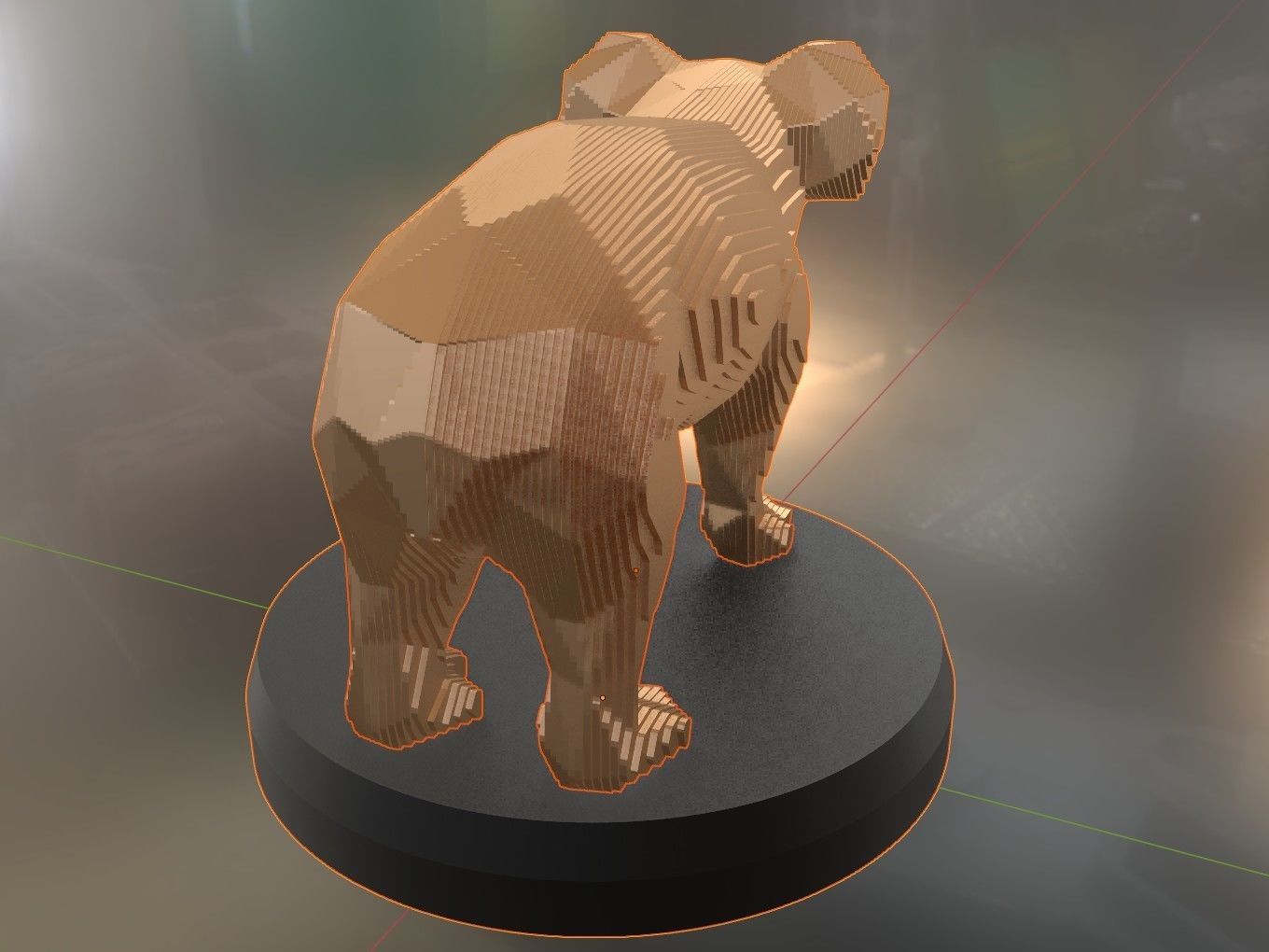 Parametric Koala Low-poly 3D model_2