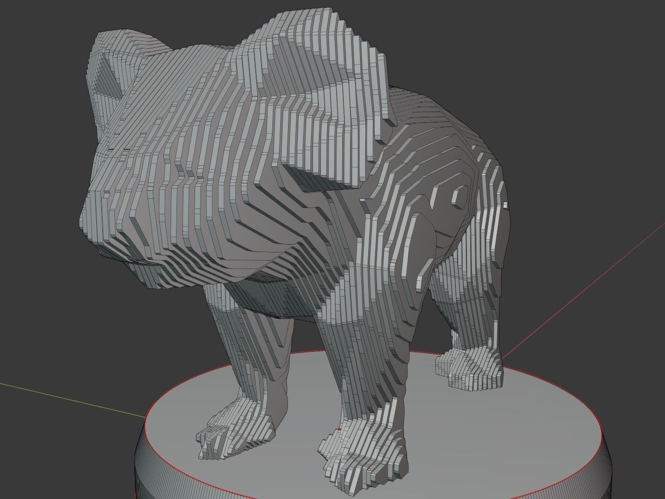 Parametric Koala Low-poly 3D model_7