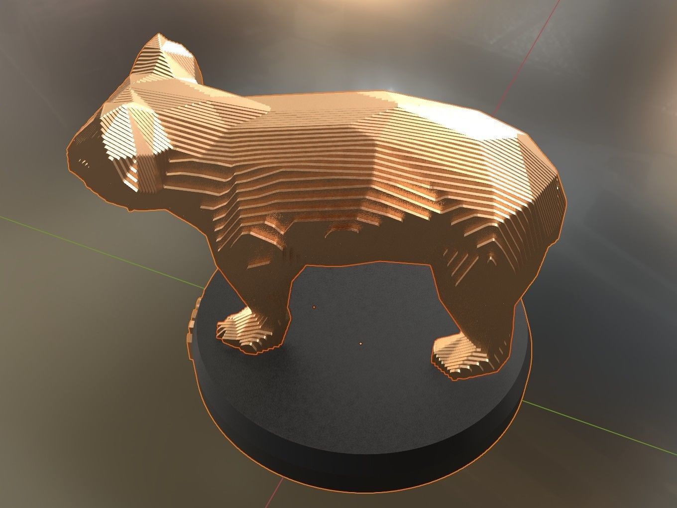 Parametric Koala Low-poly 3D model_4