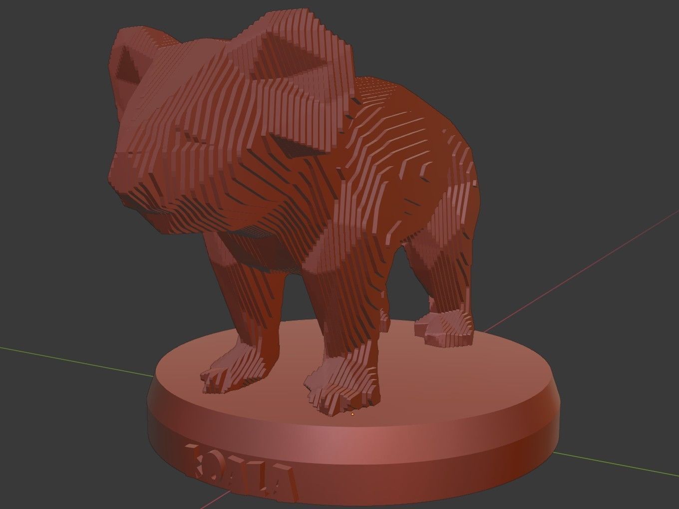 Parametric Koala Low-poly 3D model_9