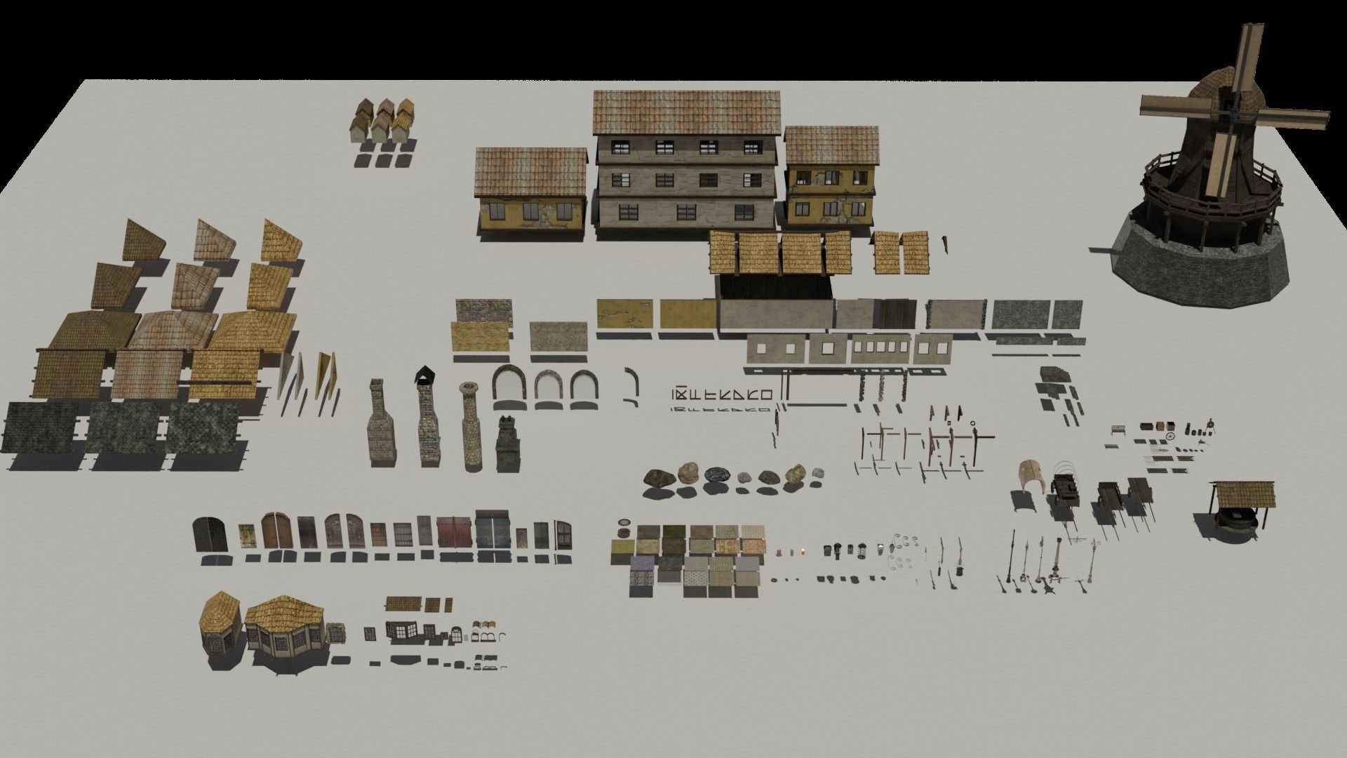 Medieval Pack Modular LOW POLY 3D model_62