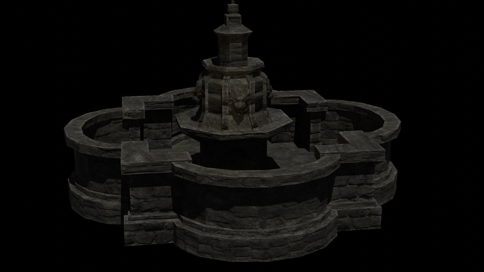 Medieval Pack Modular LOW POLY 3D model_36