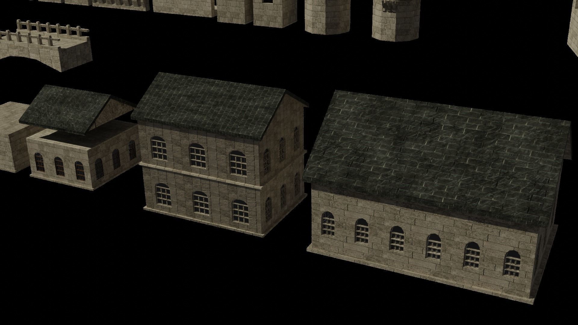 Medieval Pack Modular LOW POLY 3D model_61