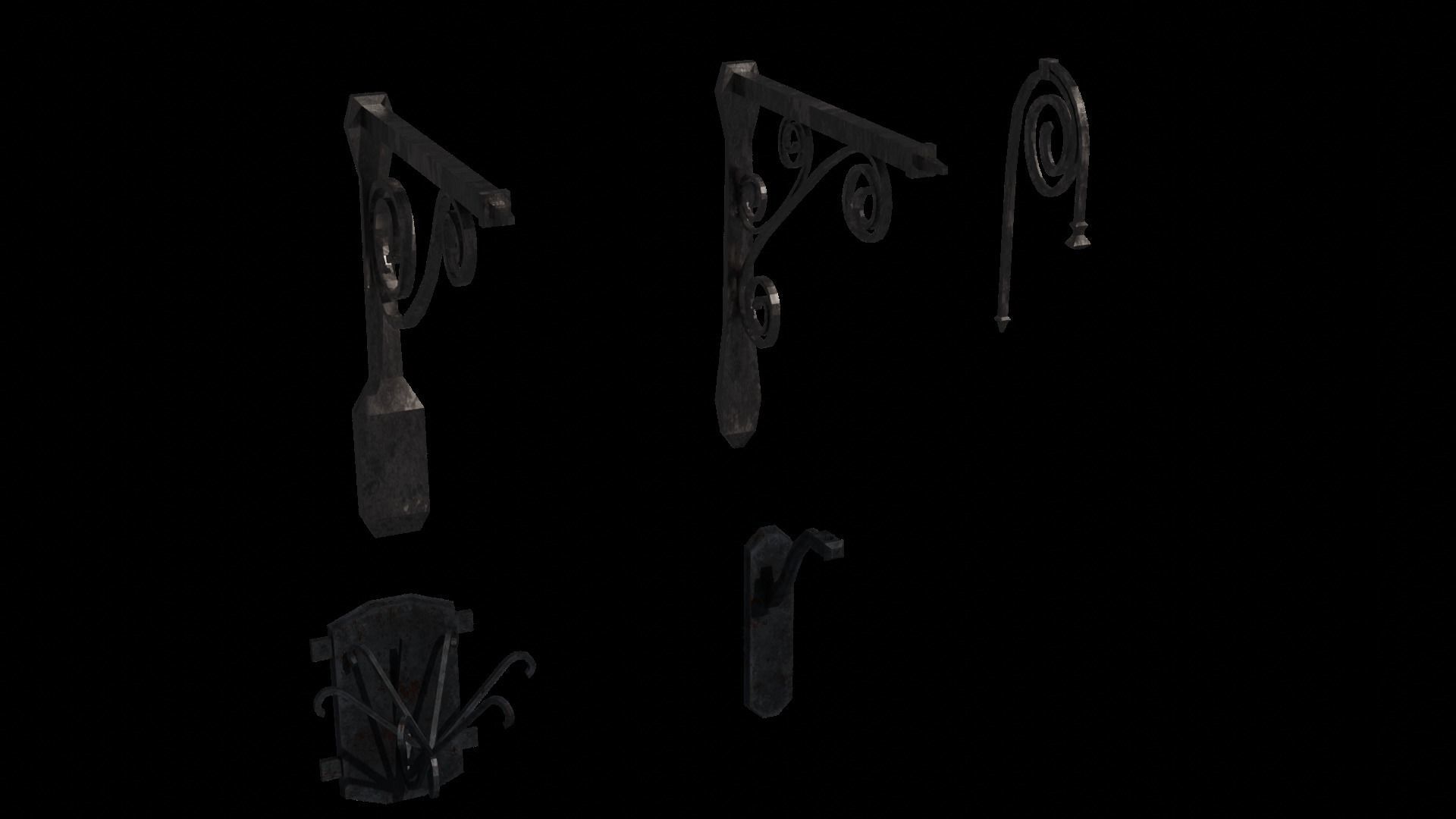 Medieval Pack Modular LOW POLY 3D model_7